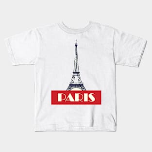 PARIS FRANCE The Eiffel Tower Kids T-Shirt